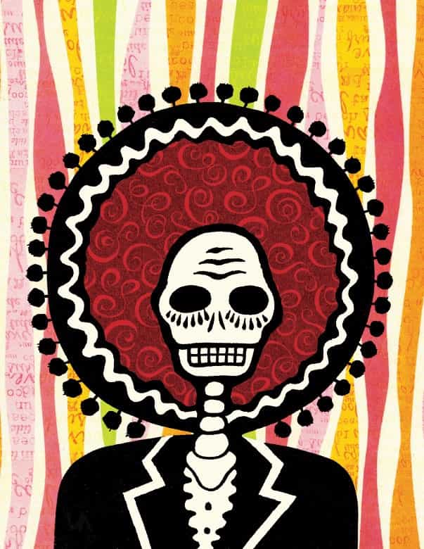 Skull with Sombrero Multicolored - Strange Uncle